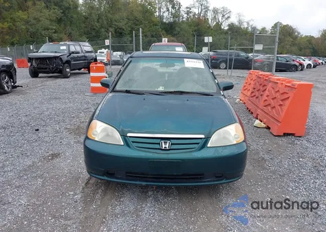 2002 Honda Civic Ex из США, поврежденный, VIN 2HGES26762H590639